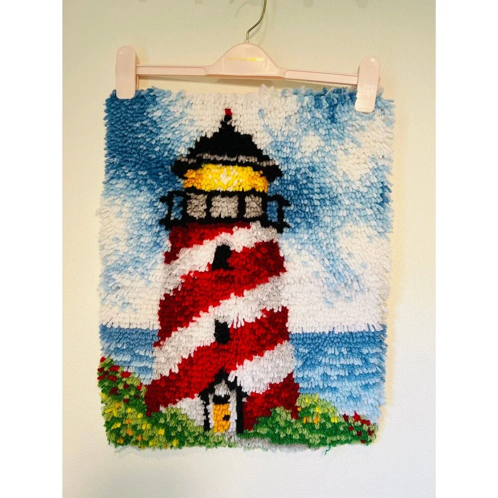 Lighthouse Fiber Art, Hook and Latch Lighthouse
